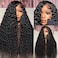 13x4 Deep Wave Lace Front Wigs Human Hair 30 Inch HD Deep Curly Lace Front Wigs Human Hair 180 Density Frontal Wigs for Women Human Hair Pre Plucked with Baby Hair