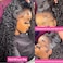 13x4 Deep Wave Lace Front Wigs Human Hair 30 Inch HD Deep Curly Lace Front Wigs Human Hair 180 Density Frontal Wigs for Women Human Hair Pre Plucked with Baby Hair
