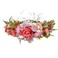 LLinfflrWomen Floral Crown Boho Flower Headband Hair Wreath Floral Halo Headpiece with Ribbon Wedding Party Photos Rosy