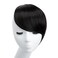 SARLA Side Hair Bangs Clip in Off Black One Piece Straight Synthetic Bangs Extension for Women