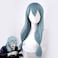 ShqncohAnime Mahito Wig Blue Medium Straight Party Hair Halloween Cosplay Props Accessory for adult
