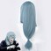 ShqncohAnime Mahito Wig Blue Medium Straight Party Hair Halloween Cosplay Props Accessory for adult