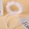 ZSPERKLAAngel Halo Headband White Feather Fluffy Angel Hair Band Halloween Costume Accessory