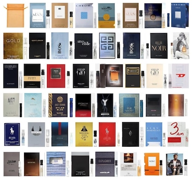 11 Designer Cologne Samples Vials For Men with Organza Bag