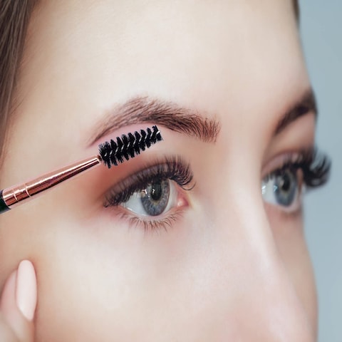 Mascara Brush Wands Makeup Lash Spoolies Set 5Pcs Spooly Eyelash Eyebrow Brushes Applicators for Extensions Reusable