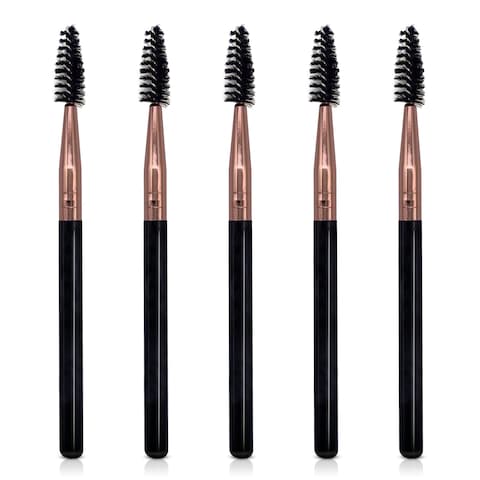 Mascara Brush Wands Makeup Lash Spoolies Set 5Pcs Spooly Eyelash Eyebrow Brushes Applicators for Extensions Reusable