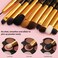 docolorEye Makeup Brushes 10Pcs Skull Printed Eyeshadow Makeup Brush Set Blending Concealer Eyebrow Eye Liners Premium Synthetic Eyeshadow Crease Brow Brush