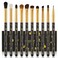docolorEye Makeup Brushes 10Pcs Skull Printed Eyeshadow Makeup Brush Set Blending Concealer Eyebrow Eye Liners Premium Synthetic Eyeshadow Crease Brow Brush