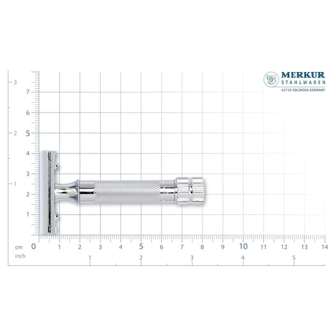 Merkur Mk34c Double Edge Razor with Heavy Duty Short Handle