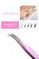Fiber Tip Lash Tweezers For Eyelash Extension Tweezers Professional