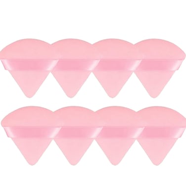 8 Pieces Triangle Powder Puff Face Soft Triangle Makeup Puff Velour Cosmetic Foundation Blender Sponge Beauty Makeup Tools