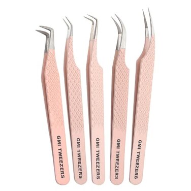 Fiber Tip Lash Tweezers For Eyelash Extension Tweezers Professional