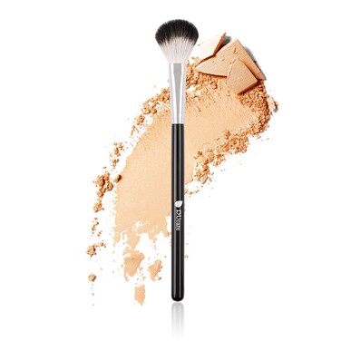 DUcare Highlighter Brush Fan Brush Setting Makeup Brush Blending Helps Lock in Foundation and Concealer 1Pcs Black