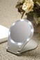 Floxite Tabletop Mount LED Lighted Travel and Home 10x Magnifying Mirror