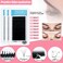 Lash Extension Kit Professional Eyelash Extensions Practice Set with Mannequin Head Removable Eyelids USB Lash Fan Individual False Eyelash Shampoo Brush Glue Practical Tools for Beginners