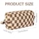 6 PCS Makeup Bag Pouch Checkered Makeup Bag Cosmetic Bag for Women Portable Zipper Make Up Pouch Travel Toiletry Bag Organizer Cute Makeup Brushes Storage Bag for Women Girls