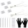 Piercing Kit 35PCS Professional Piercing Kit Includeds 25PCS Mixed 12G 14G 16G 18G 20G Ear Nose Piercing Needles 2PCS Piercing Clamps 6Pcs Clean Tools 2 Gloves for Ear Nose Piercing Kit