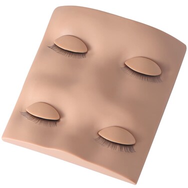 Pretty memory Lash Mannequin Head with 2 Pairs of Removable Lash Practice Eyelids Realistic Eyelash Mannequin Head SoftTouch Lash Extension Supplies Lash Tech Supplies for Practice
