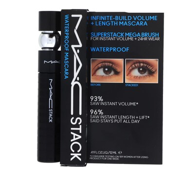 MACStack Superstack Mega Brush Waterproof Mascara  Black Stack by MAC for Women  041 oz Mascara