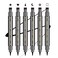 6 Pcs Doubleheaded Eyeliner Stamps Set Black Liquid Eye Liner Pen With StarMoonHeartFlowerSmileyTriangle Stamp Stencils Shapes for Women Makeup Kit LongLasting Waterproof Smudgeproof