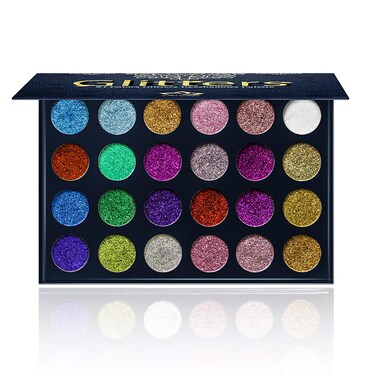 24 Color Pressed Glitter Eyeshadow Palette  Mineral Ultra Shimmer Makeup Palette Eye Shadow Powder Long Lasting Waterproof
