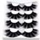 HBZGTLADNEW 4 Pairs 3D Mink Hair False Eyelashes Crisscross Wispy Cross Fluffy length 25mm Lashes Extension Handmade Eye Makeup Tools MDR5