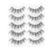 Natural Look Eyelashes 3D Mink Cat Eye Lash Wispies 15mm Manga Lashes 5 Pairs Soft Reusable False Eyelashes Lightweight No Glue Included