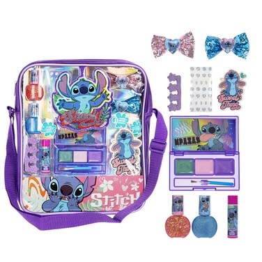 Disney Lilo and Stitch Makeup Filled Shoulder Bag Includes Lip Gloss Nail Polish Hair Bow  More for Girls Ideal for Ages 3 and Up Perfect for Parties  Makeovers by Townley Girl