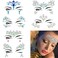 Halloween Face jewels festival Women Mermaid Face Gems Glitter 6 Sets Rhinestone Rave Festival Face JewelsCrystals Face Stickers Eyes Face Body Temporary Tattoos