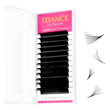 TDANCE Easy Fan Lash Extension Rapid Blooming Volume Eyelash Extensions C CC D DD J B L Curl 003012mm Thickness Easy Fan Volume Lashes Self Fanning Eyelashes Extension D0071419mm