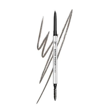 IT Cosmetics Brow Power Micro Universal Taupe  Universal Eyebrow Pencil  Mimics the Look of Real Hair  BudgeProof Formula  Builtin Spoolie  0017 oz