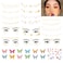 DIVAWOO 32 Sheets Face Temporary Tattoo 20 sheets Glitter Metallic Freckle Tattoos 12 PCS Butterflies Fake Tattoos Stickers for Festival Makeup Rave Accessories