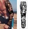 Extra Large waterproof Temporary Tattoos 8 Sheets Full Arm Fake Tattoos and 8 Sheets Half Arm Tattoo Stickers for Men and Women 2283X71