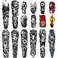 Extra Large waterproof Temporary Tattoos 8 Sheets Full Arm Fake Tattoos and 8 Sheets Half Arm Tattoo Stickers for Men and Women 2283X71