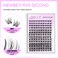 VEYESBEAUTYLash Clusters Individual Eyelash Extensions Thin  Invisible Band DIY False Eyelashes for Selfapplication Newbies FiveSecond Series Wispy Lash Tray LuxeBold 816mm Mixed Length