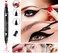 Go Ho 2 PCS Waterproof Liquid Eyeliner StampsBlackRed Eyeliner Heart Stamp Eyeliner for Harley Costume MakeupDoubleside Longlasting Winged Eyeliner StampSmudgeProof Eye Liner
