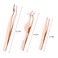 Arroyner 3Pcs Eyelashes Tool Fake Lash Applicator Lash Tools Fake Eyelashes Scissors Rose Golden