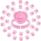 Glue Rings for Eyelash Extensions Glue Rings Pretty memory 100PCS Smart Lash Rings Blooming Eyelash Glue Holder Volume Fanning Cup for Lash Extension Supplies Pink