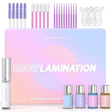 Brow Lamination Kit by Beau  Professional Eyebrow Lamination Kit with Keratin Conditioning  Instant DIY Eye Brow Lift Kit for Fuller Thicker Beautiful Brows  Easy to Use  Long Lasting Results