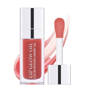 Hydrating Lip Glow Oil Plumping Lip Gloss Moisturizing Lip Oil Gloss Transparent Moisturizing Lip Balm Natural Lip Plumper Lip Plumper Gloss Make Lips Fuller and Moisturizing Rosewood