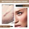 Eyebrow Contouring Pen Waterproof Microblading Eyebrow Pencil with 4Prong MicroForkTip Applicator Liquid Eyebrow Pencils for women Creates Natural Looking Brows Effortlessly Dark Brown