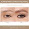 Eyebrow Contouring Pen Waterproof Microblading Eyebrow Pencil with 4Prong MicroForkTip Applicator Liquid Eyebrow Pencils for women Creates Natural Looking Brows Effortlessly Dark Brown