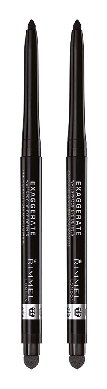 RimmelLondon exaggerate auto waterproof eye definer in blackest black 2 Count