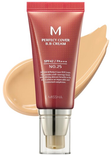 MISSHA M Perfect BB Cream No25 Warm beige for lightmedium with neutral skin tone SPF 42 PA   169 Fl Oz  Tinted Moisturizer for face with SPF