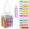 Expressions 12pc Roll On Lip Gloss Set with Carrying Case Glossy Lip Makeup for Kids and Teens  Fruity Flavors Non Toxic Kid Friendly Party Gift Best Friends