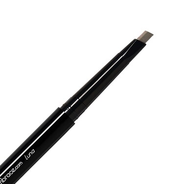 Eye Embrace Luna Light BrownGray Eyebrow Pencil  Waterproof DoubleEnded Automatic Angled Tip  Spoolie Brush CrueltyFree