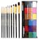Face Painting Kit Nontoxic Body Paint Washable 18 Colors Facepaint Makeup Kit for Adults with 10 Face Paint Brushes for Halloween Party Cosplay Makeup Color 001