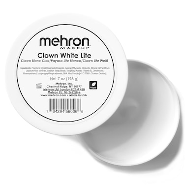 MehronMakeup Clown White Lite  Professional Face Paint  Body Paint  White Cream Makeup White Face Paint Makeup for Clown Makeup Stage Film Cosplay Mime  Halloween 7 oz 198 g