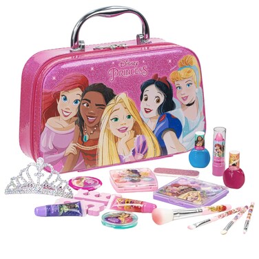 Townley Girl Disney Princess Tiana Cinderella Jasmine Moana and Ariel Fashion Purse Set with Makeup Toys Gift for 3 4 5 6 7 8 9 10 11 12 Years Old Kid
