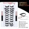 Upgrade 3D Natural Magnetic EyelashesLightweight Magnetic Eyeliner and Eyelashes Kit 2 Magnetic Eyeliners No Glue Needed 10 pairs